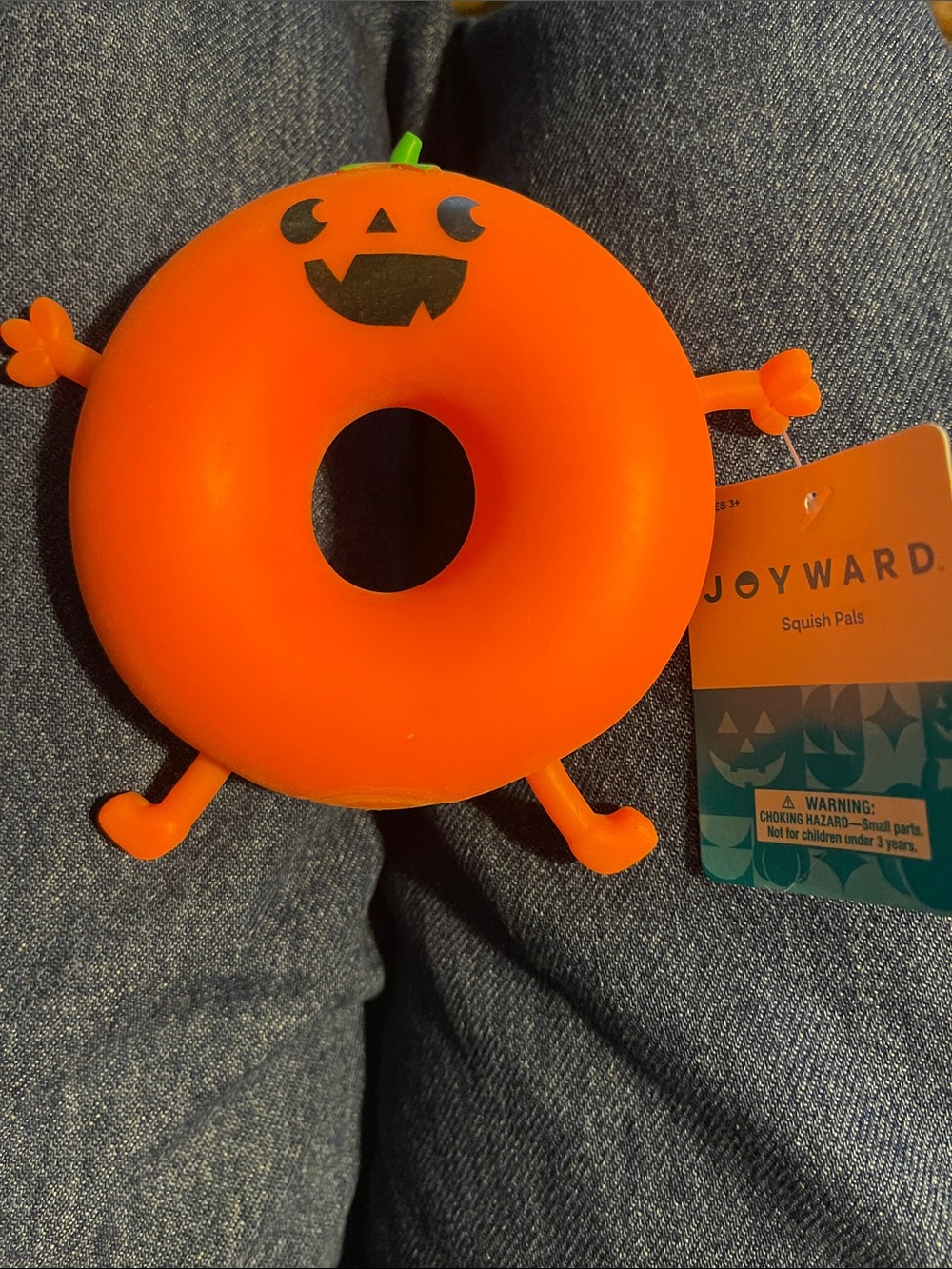 Orange Pumpkin Squish Pal — Soft Halloween Toy